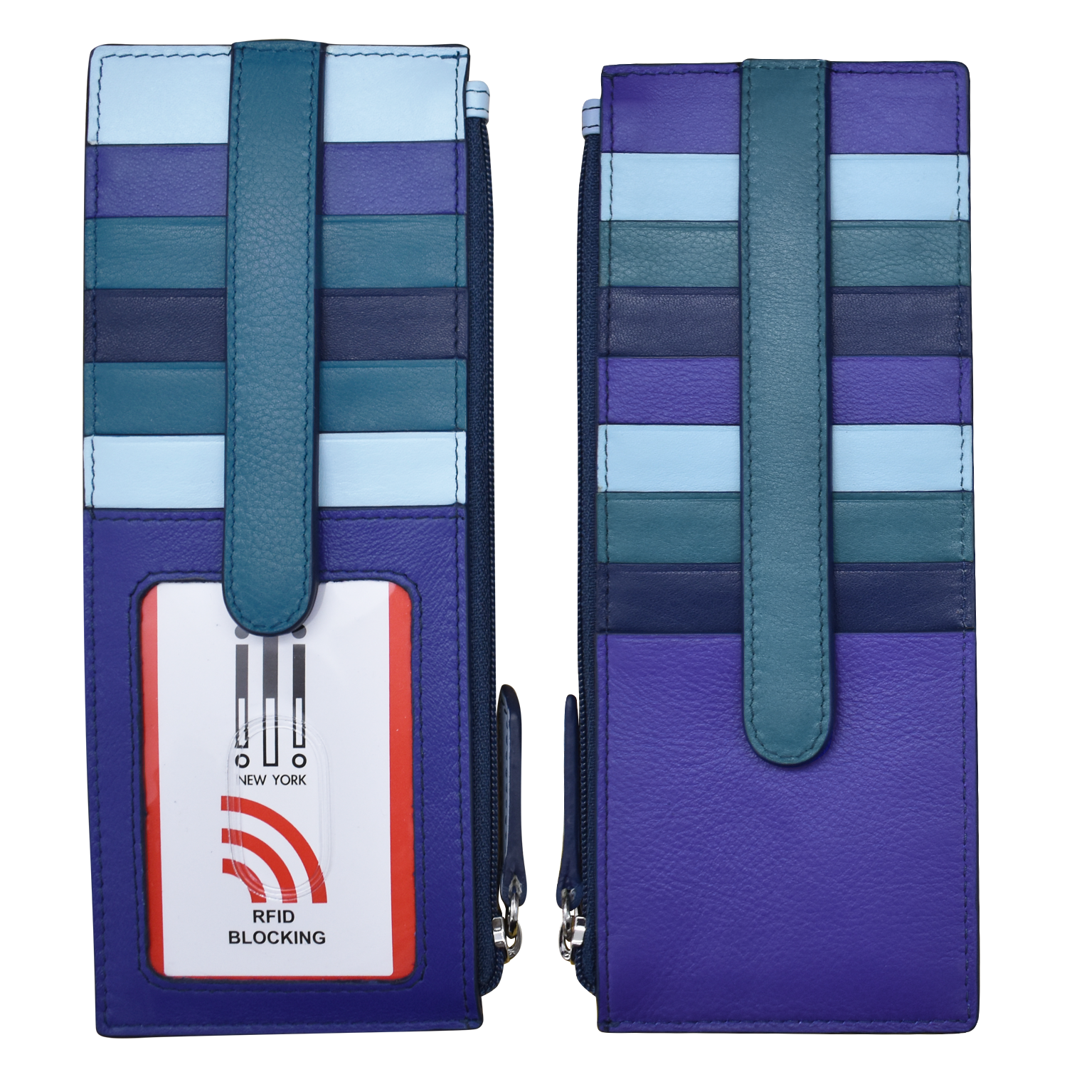 ili New York - Vendita all'ingrosso Portacarte - Donna - 7800 Portacarte in pelle con tasca con zip10