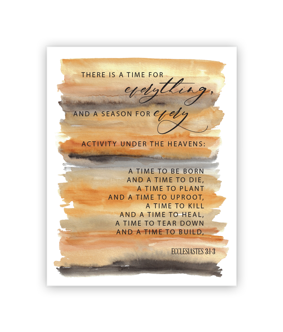 Eight21 Studios + Unique Greeting Cards, Art and Stationery - Wholesale Everyday Greeting Card - Ecclesiastes 3:1-3 Scripture Christian Verse Greeting Card5