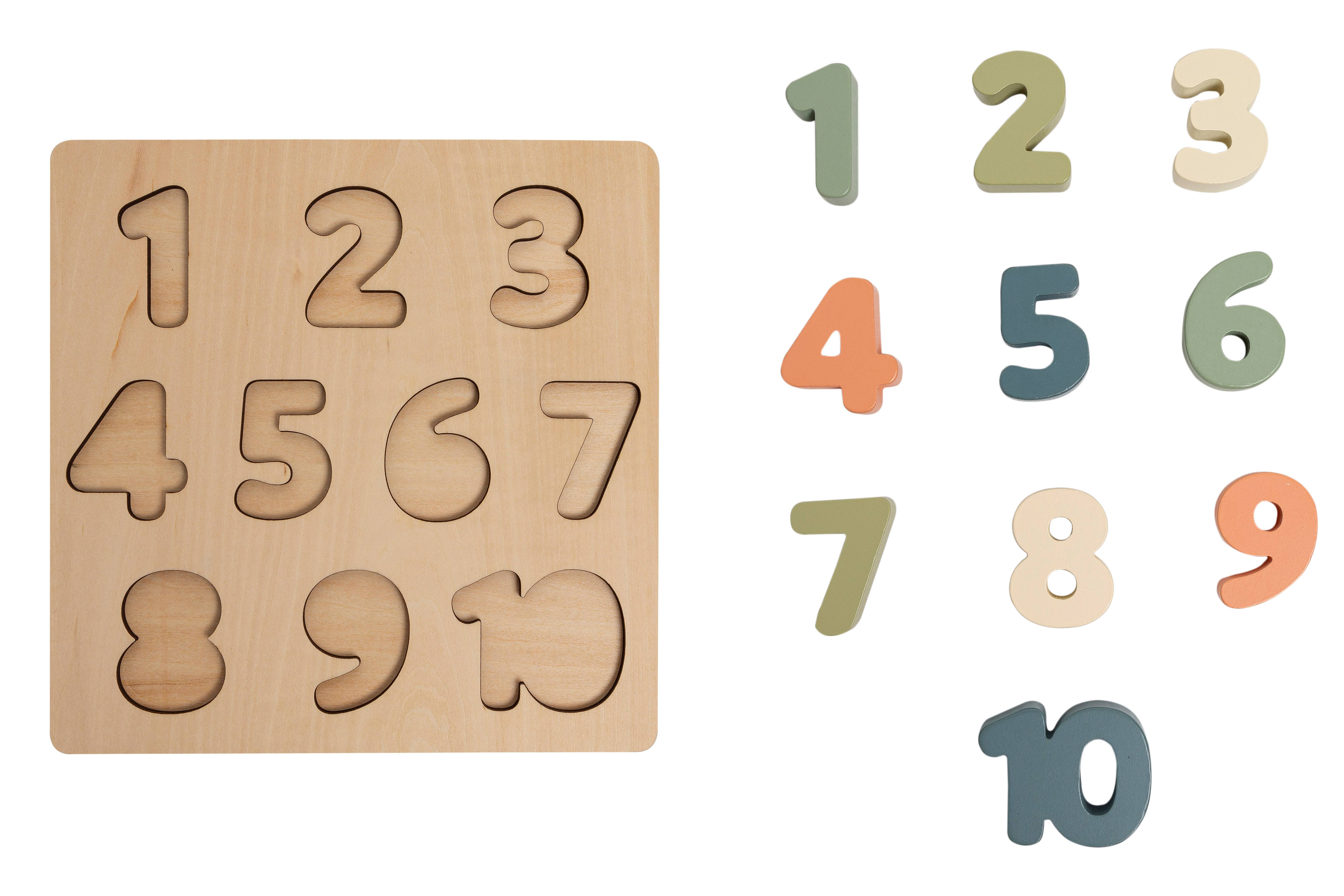 Pearhead - Wholesale Puzzle - Kids - Wooden Numbers Puzzle, Montessori Learning Toy1