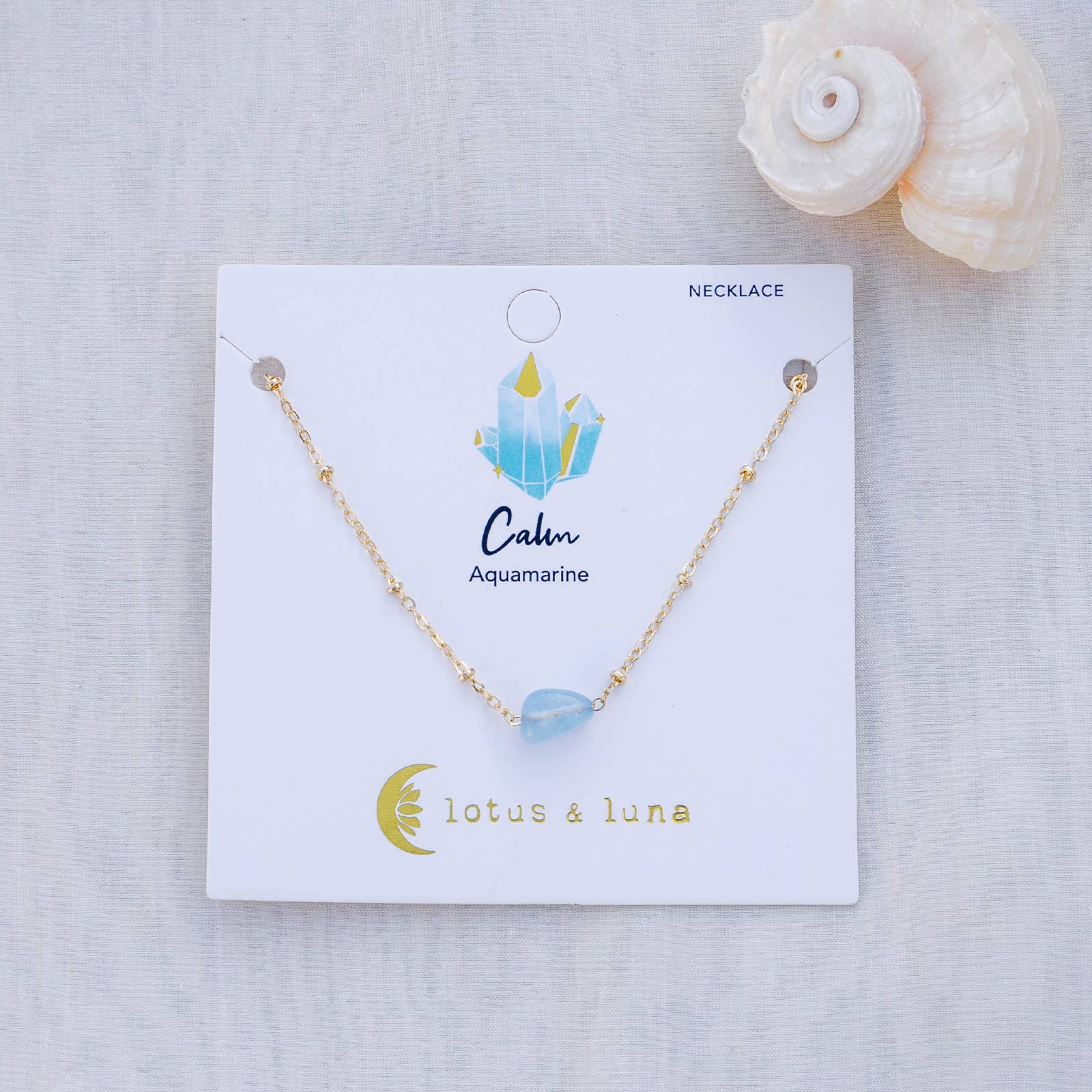 Lotus and Luna - Vendita all'ingrosso Collana con ciondolo/pendaglio - Collana Calma Pietra della Terra