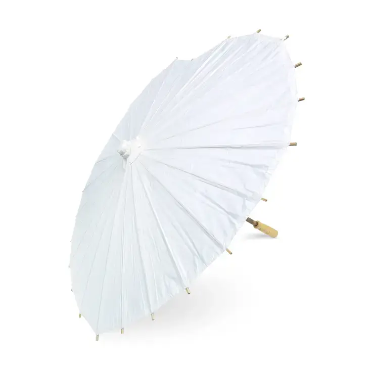Weddingstar Inc. - Vente Parapluie – femme - Parasol en papier en forme de cœur avec manche en bambou1