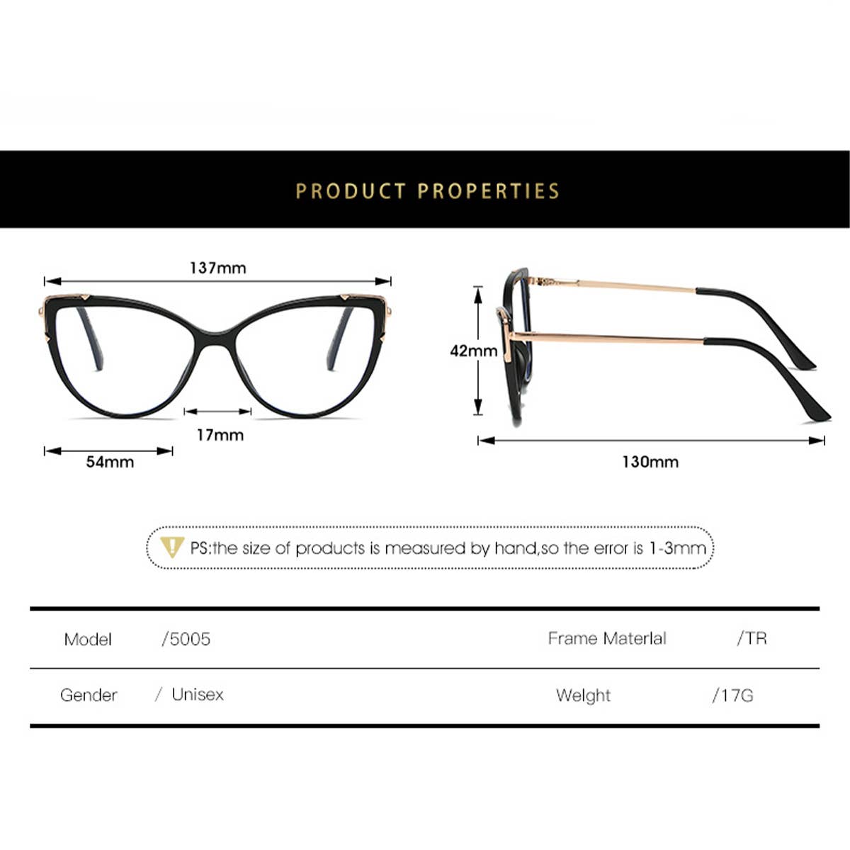 ACCITY - Wholesale Eyeglasses - Women's - CAT-EYE TR FRAME TEMPLES BLUE LIGHT FLAT GLASSES_CWASG02759