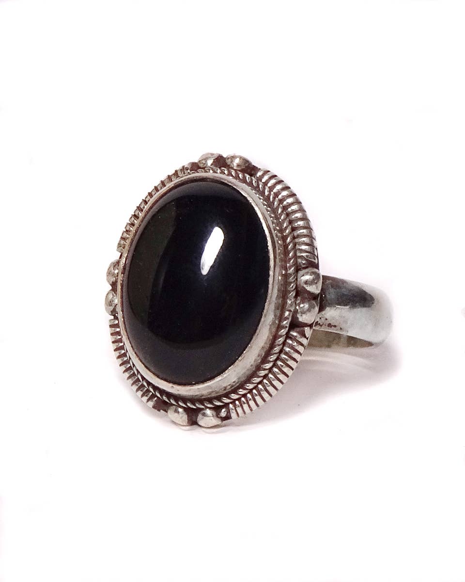 Zig Zag Asian Collection - Venta al por mayor Anillos grandes/de cóctel - Anillo simple con piedra ovalada7