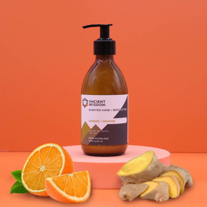 Ancient Wisdom – wholesale Hand & body lotion – Ginger & Orange Lotion 300ml2