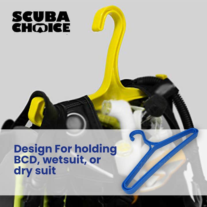 Blue Scuba Choice Diving Heavy Duty BCD Wetsuit Drysuit Hanger for wholesale on Faire3