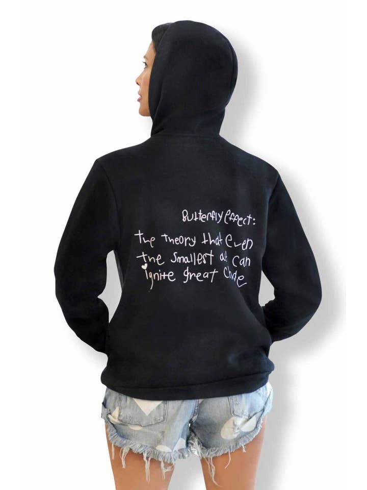 Project 360 - Vente Sweat à capuche – femme - CHLA : Effet papillon - Pull Icone (Unisexe)4