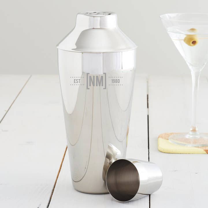 Personalised Initials Monogram Cocktail Shaker for wholesale by Becky Broome