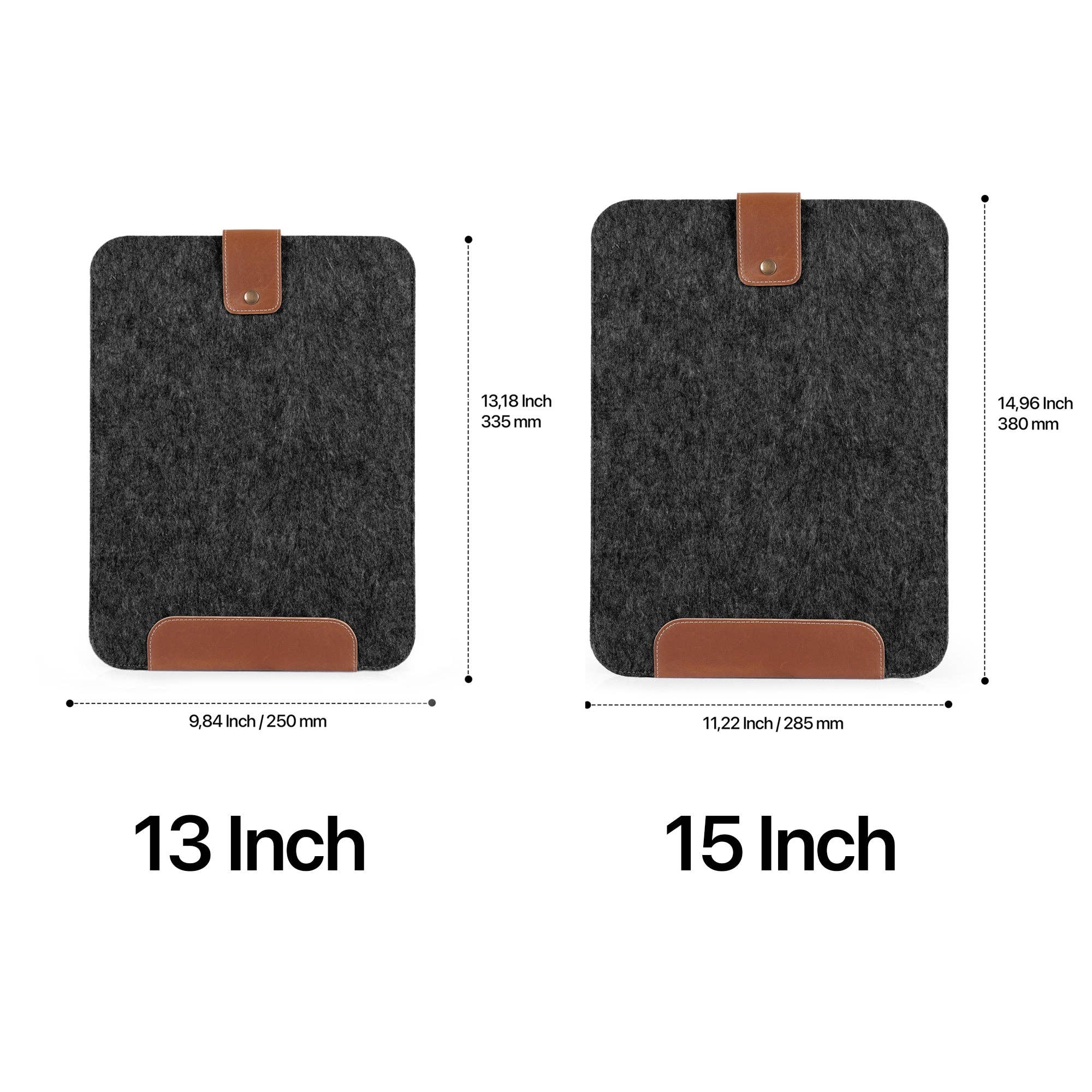 Londo – Engroshandel Taske til bærbar computer/tablet - Unisex – MegaGear Håndlavet Personliggjort Fin Læder- og Fleece Sleeve Taske til MacBook Pro og Air, 16 Tommer, 15 Tommer, 14 Tommer, 13 Tommer & 13,3 Tommer, iPad Pro 12,9-tommer Etui (4. & 3. Gen) Tablets15