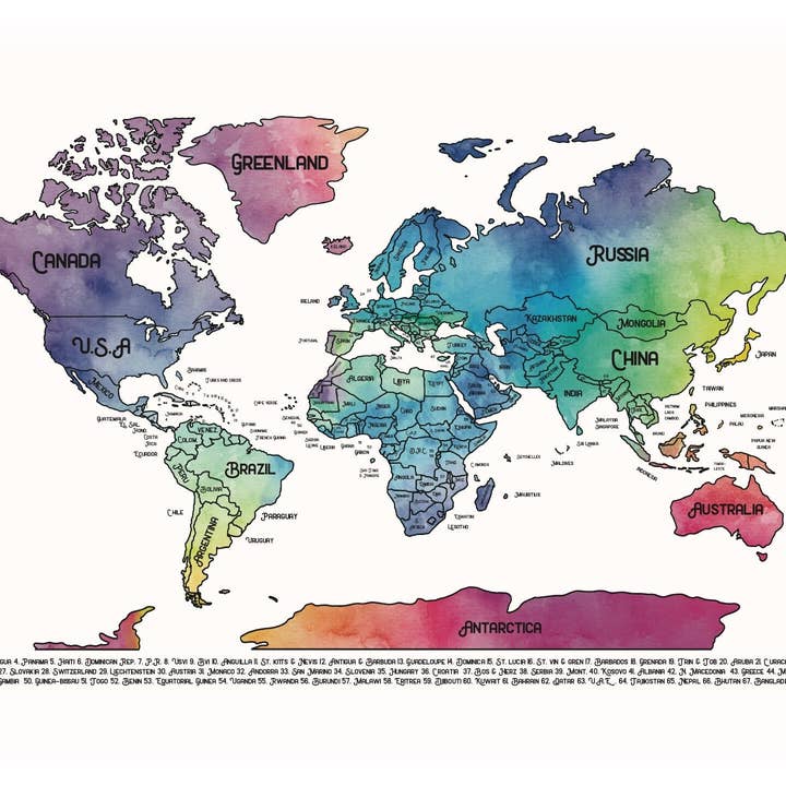 Track Your Adventures - Wholesale Map - World Scratch Off Map3
