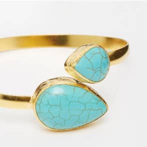 Large Arm Cuff Teardrop Bracelet for wholesale by Kipepeo