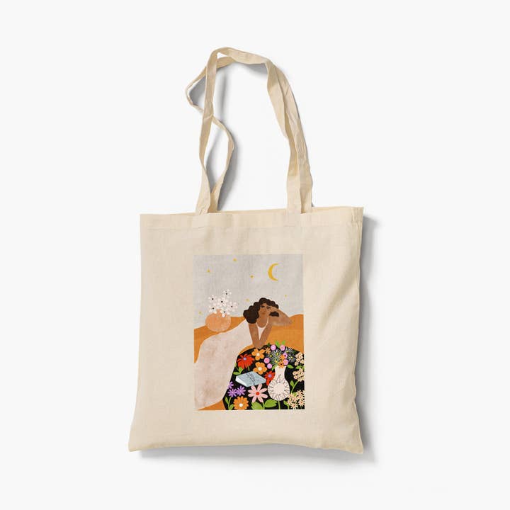 Alja Horvat d.o.o. - Wholesale Tote Bag - Women's - Picnic Life Tote Bag 100% Organic Cotton Tote Bag