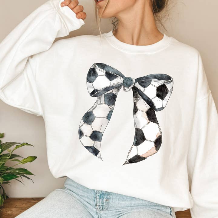 (shirt not included) Soccer Bow - Clear Film Transfer for wholesale by TEELUX