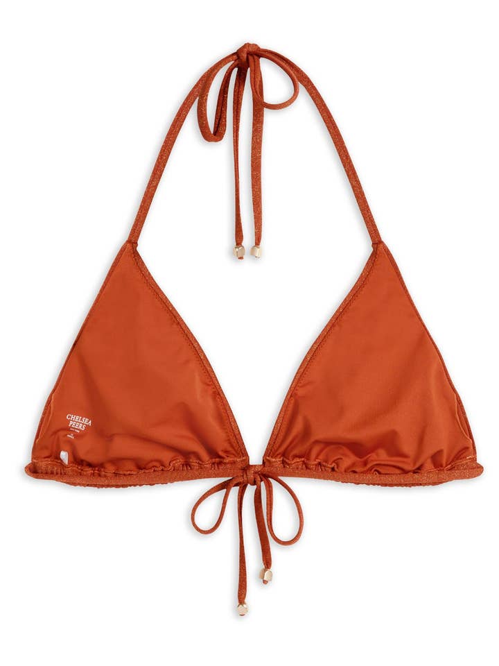 Copper Metallic Triangle Bikini Top for wholesale on Faire4