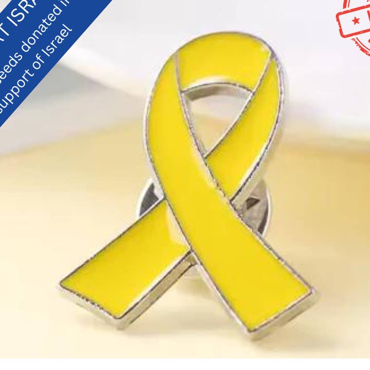 ''Bring Them Home NOW'' Yellow Ribbon Hostage Pin for wholesale by Koch La Ni Jewelry
