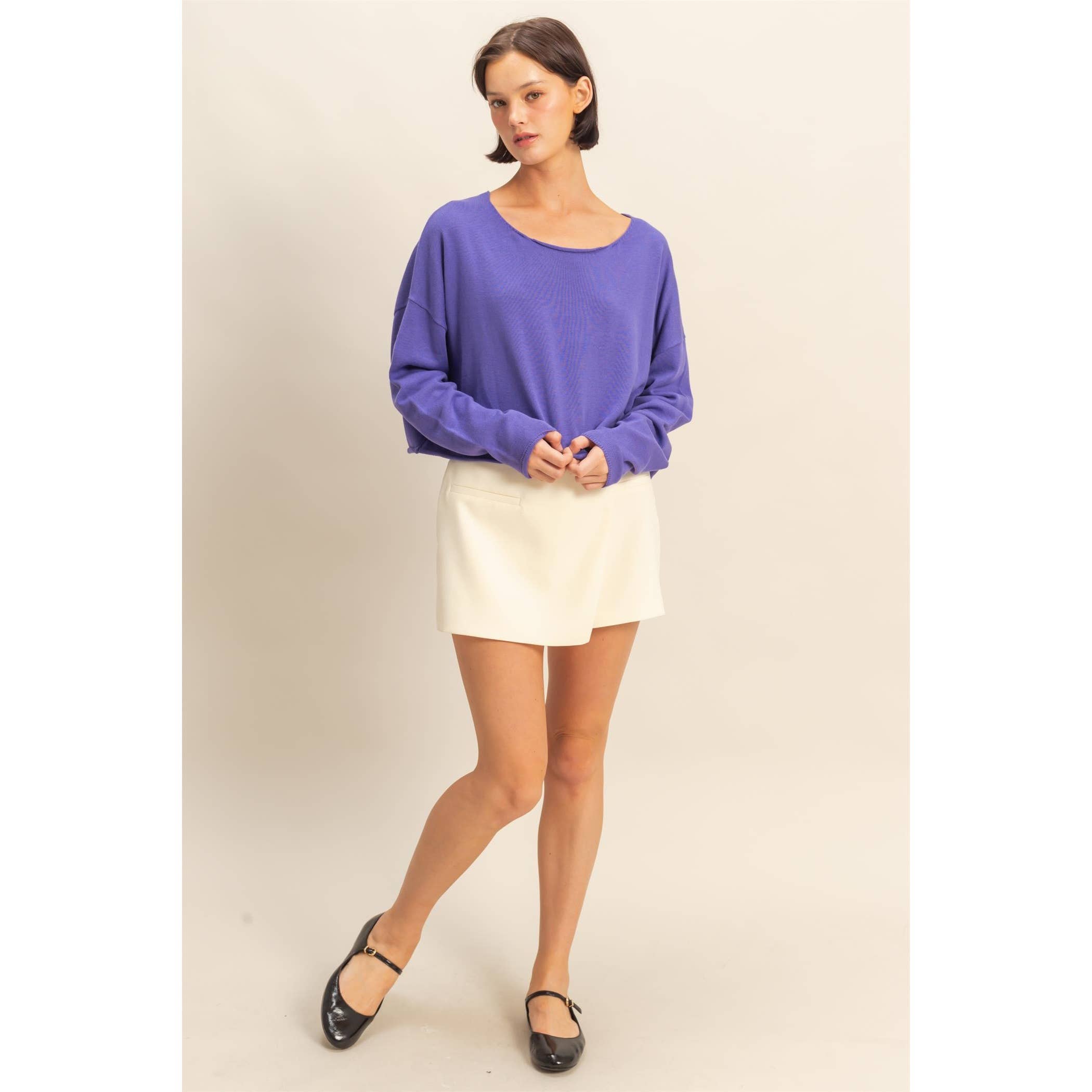 HYFVE - Wholesale Knit Sweater - Women's - Wide Neck Drop Shoulder Relaxed Fit Sweater9