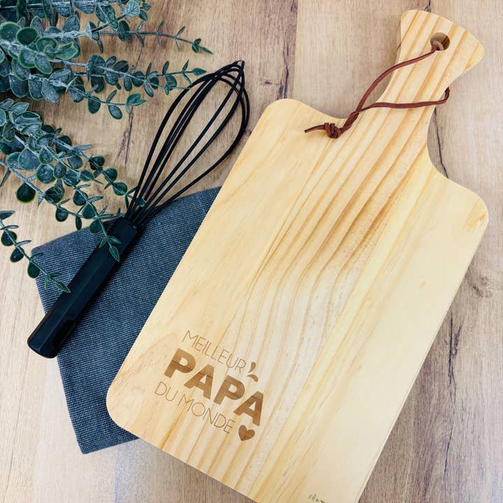 Tagliere in legno inciso – Miglior Papà del mondo per la vendita all'ingrosso da parte di La vie en magenta