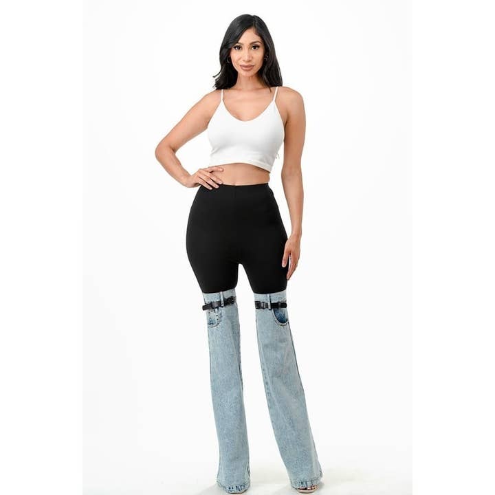Black Pearl Clothing – wholesale Jeans – Women’s – DENIM BOTTOM HIGH WAIST PANTS4