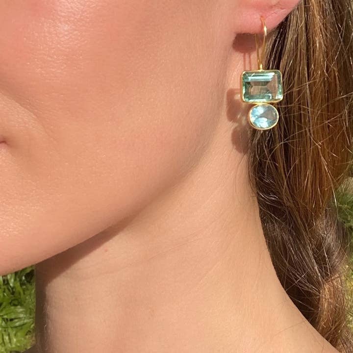 Amelia Rose Jewelry - Wholesale Dangle Earrings - Valencia Earring-Aqua & Lime1