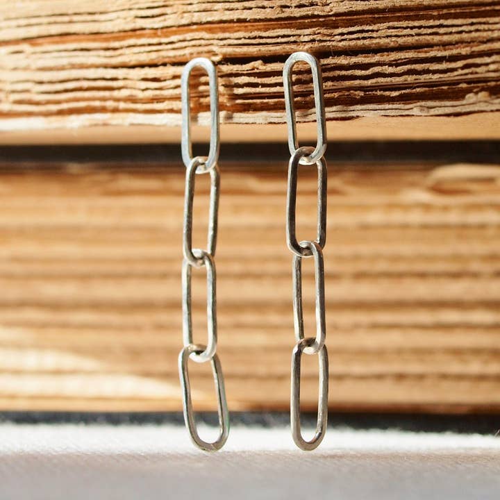 Siebijoux håndlavede øreringe med papirclips i sterlingsølv for engroshandel hos Siebijoux