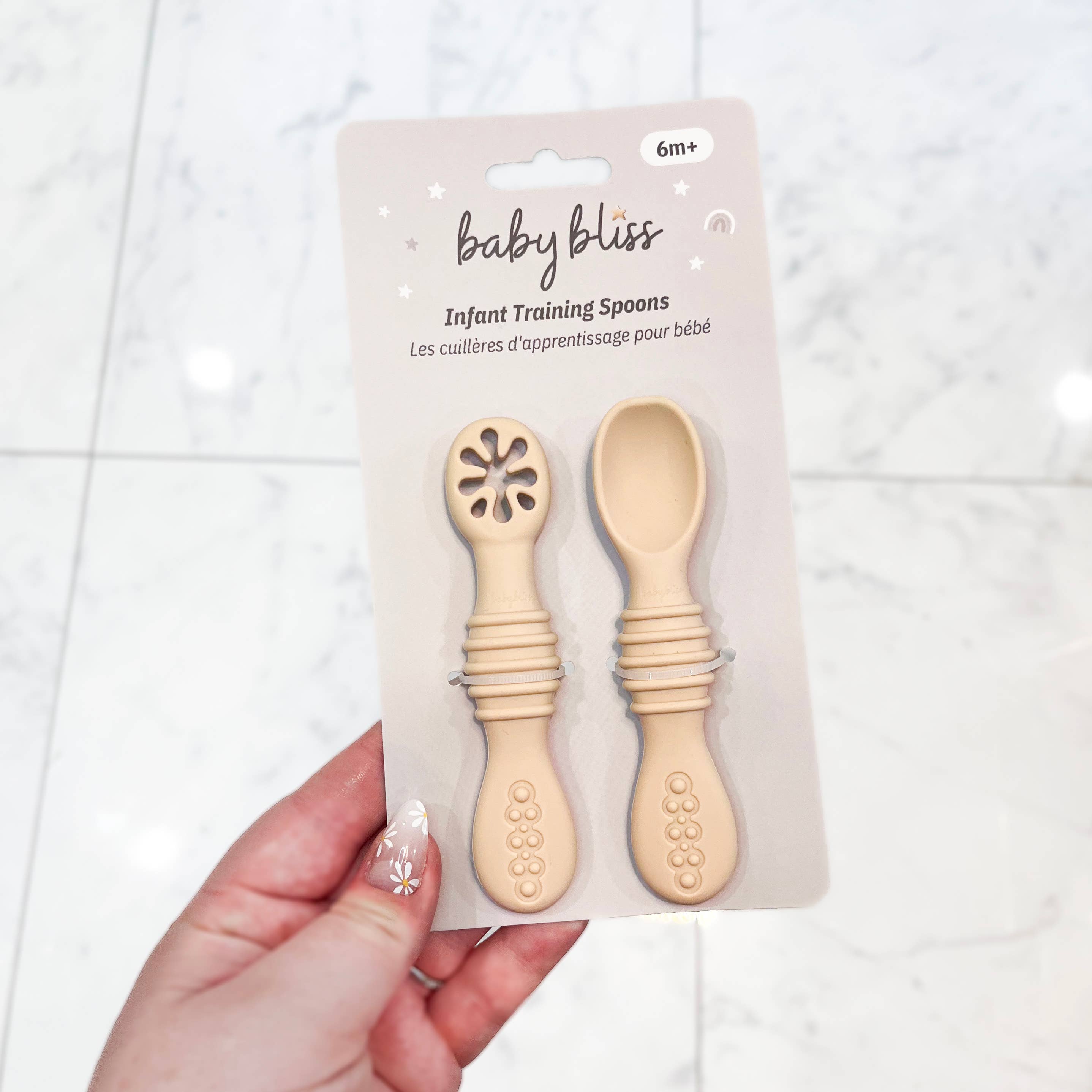 Infant Training Spoons for Self Feeding - Almond for wholesale on Faire