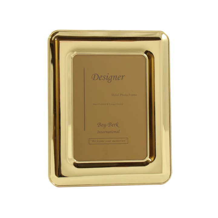 BeyBerk International - Wholesale Picture Frame - 8" x 10" Brass Picture Frame