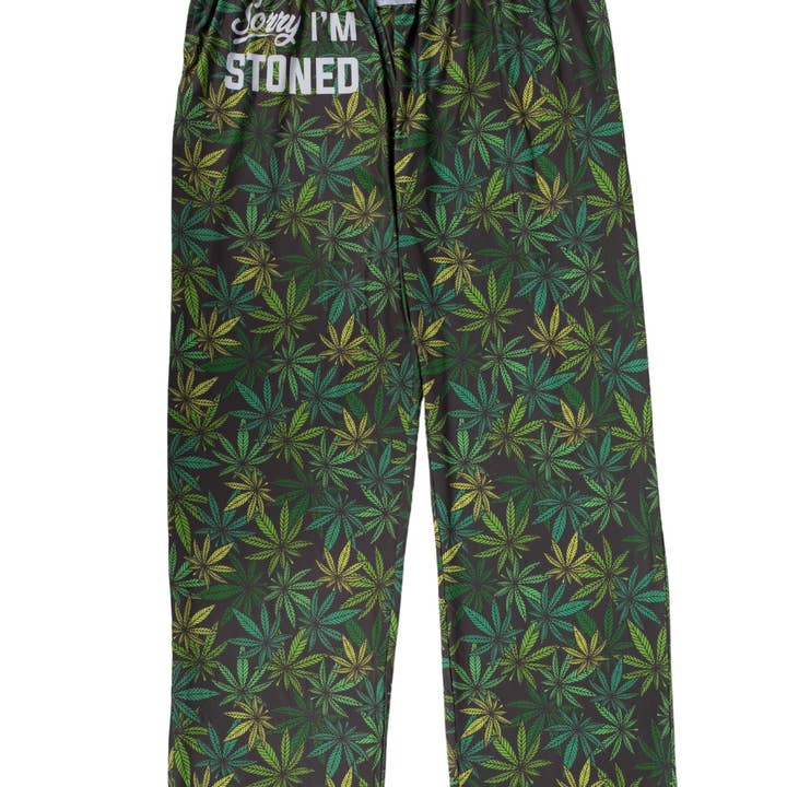 BRIEF INSANITY - Wholesale Lounge Sweatpants/Joggers - Women's - Sorry I'm Stoned Marijuana Lounge Pants