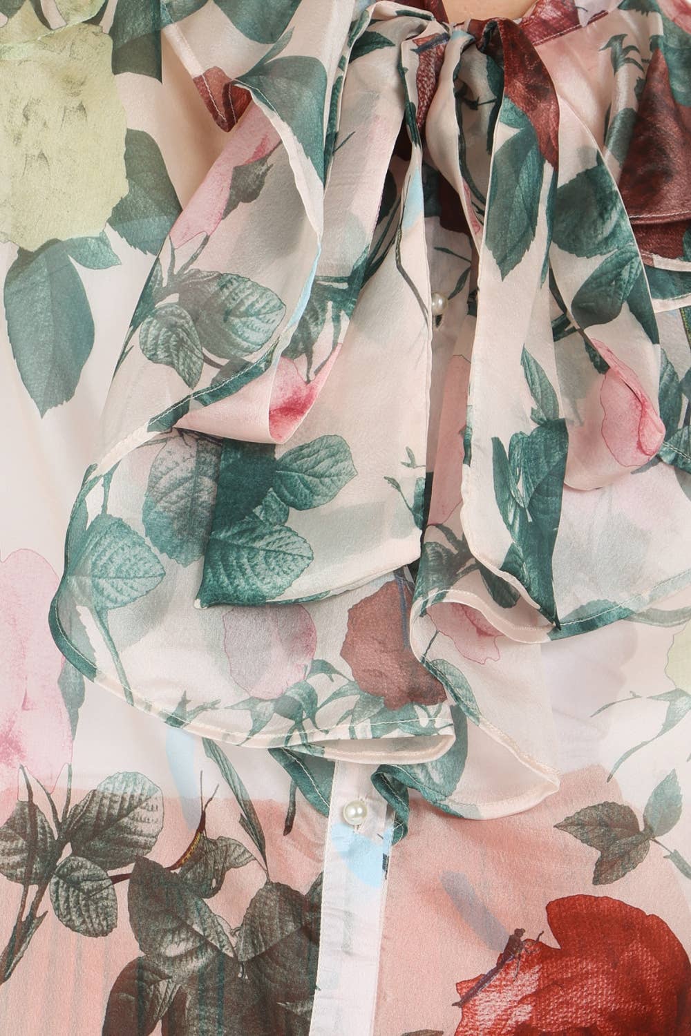 BLUMIG Bluse aus Chiffon mit Blumenmuster und Hals-Schleife PM2106 für den Großhandel auf Faire5