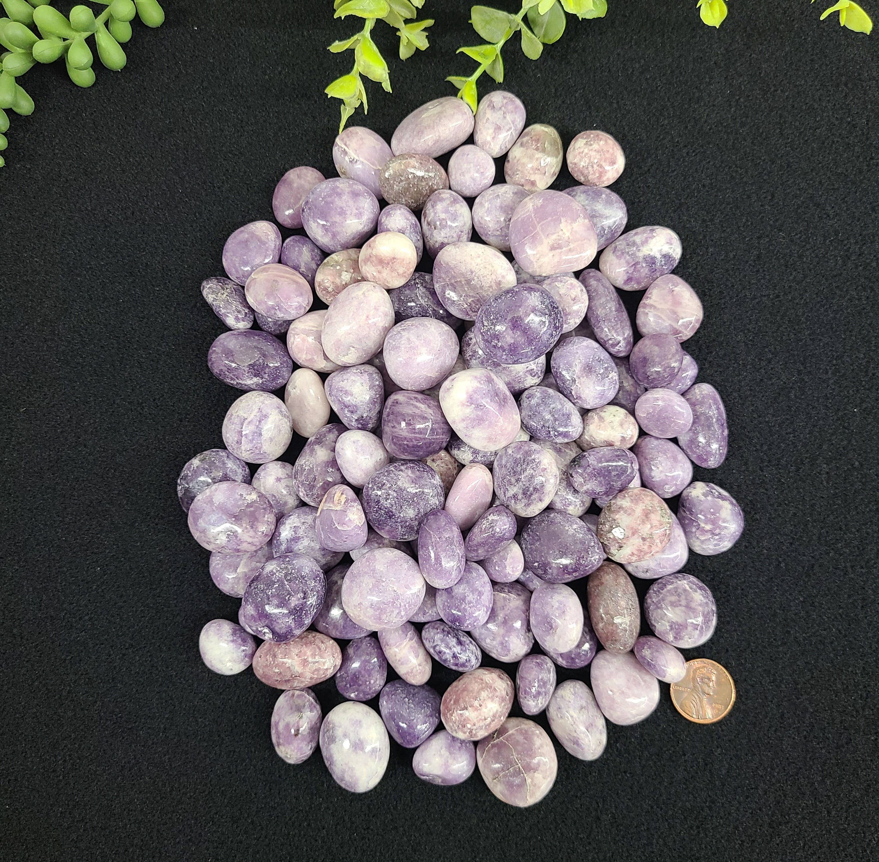 Meraki Gemstones - Wholesale Spiritual stone/crystal - Lepidolite Tumbled Stones (0.5kg/1.1lbs)  20-25mm3