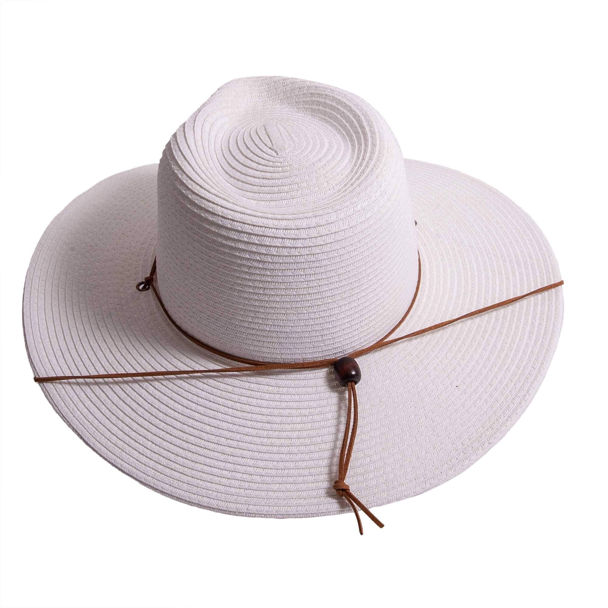 White Safari Wide Brim Straw Sun Hat - Style Felix for wholesale on Faire5