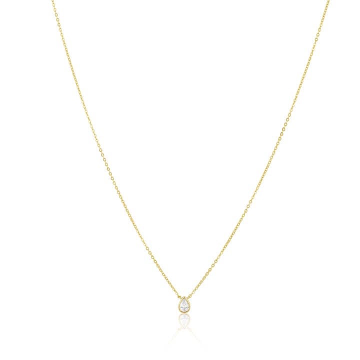 Ines Raindrop Necklace CZ for wholesale by Sahira Jewelry Design