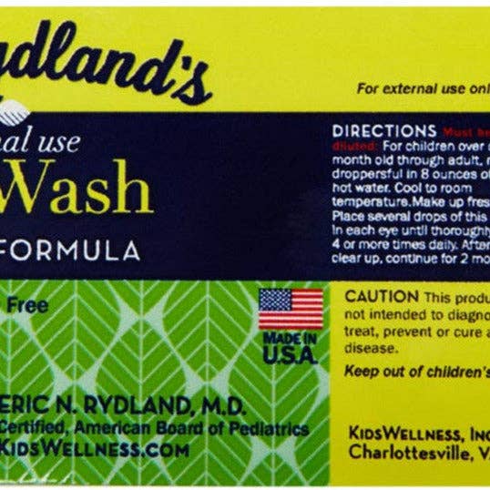 Dr. Rydland's Adult & Childrens Eye Wash Formula for wholesale by Dr. Rydland's Herbal Formulas