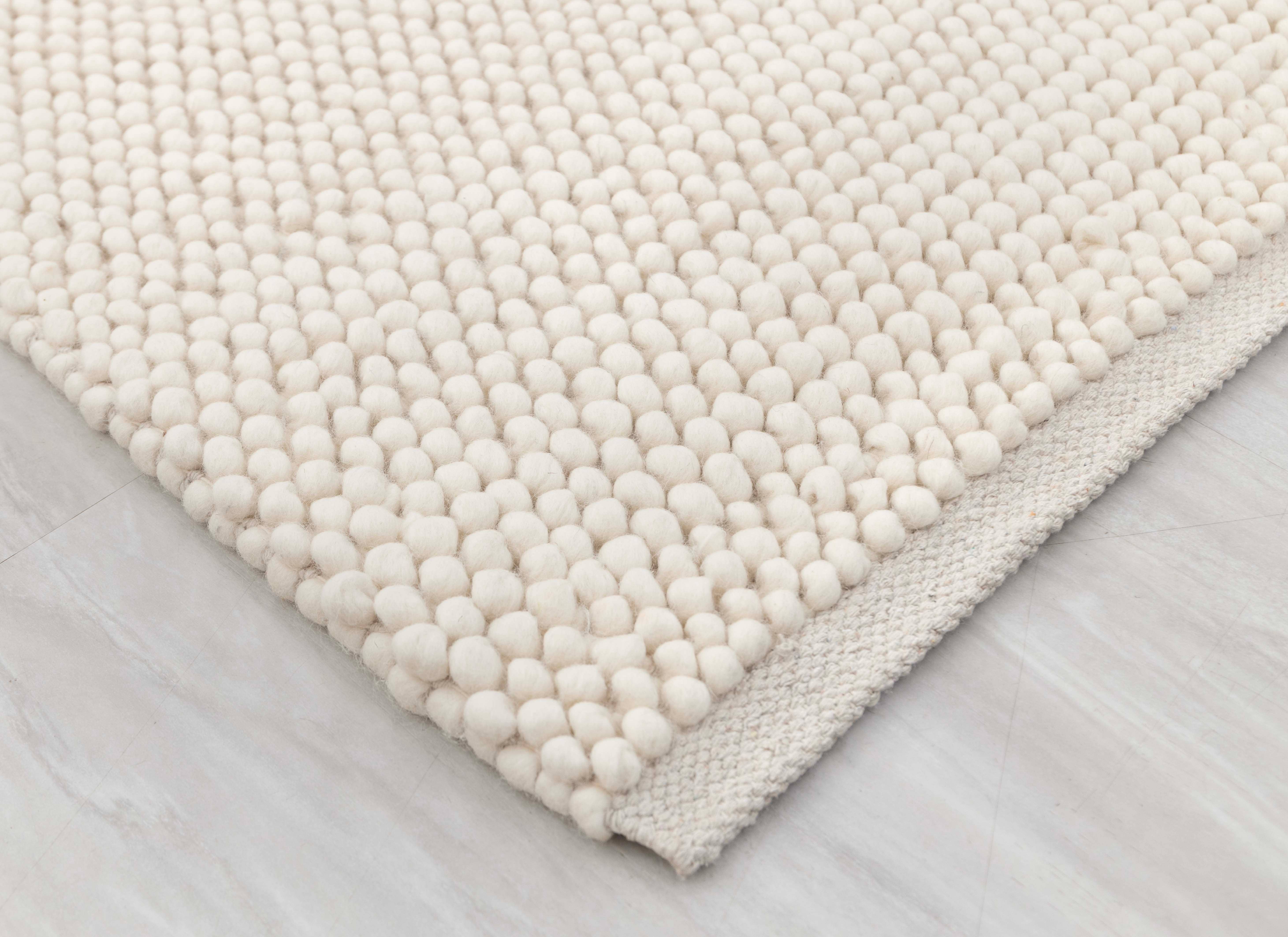 Aesthetic Homes LLC – Tapete por atacado – Tapete de Lã Marfim Pebble, Moderno Tecido à Mão – Tn-64B5