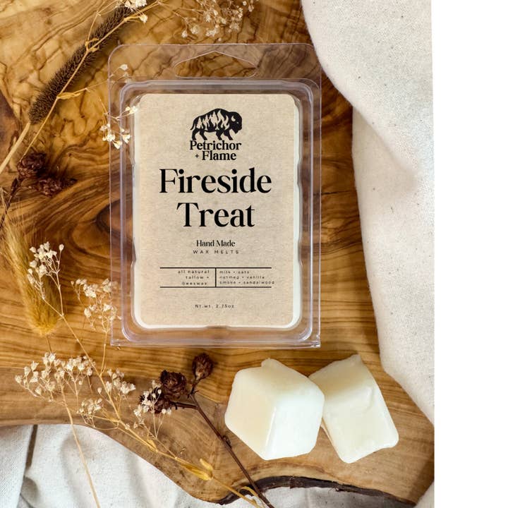 Derretidos de Cera de Sebo (Delícia à Lareira) por atacado de Petrichor+Flame