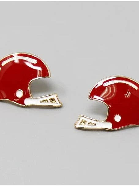 KE1001 Football Helmet Gameday Post Earrings for wholesale by MiMi Wholesale