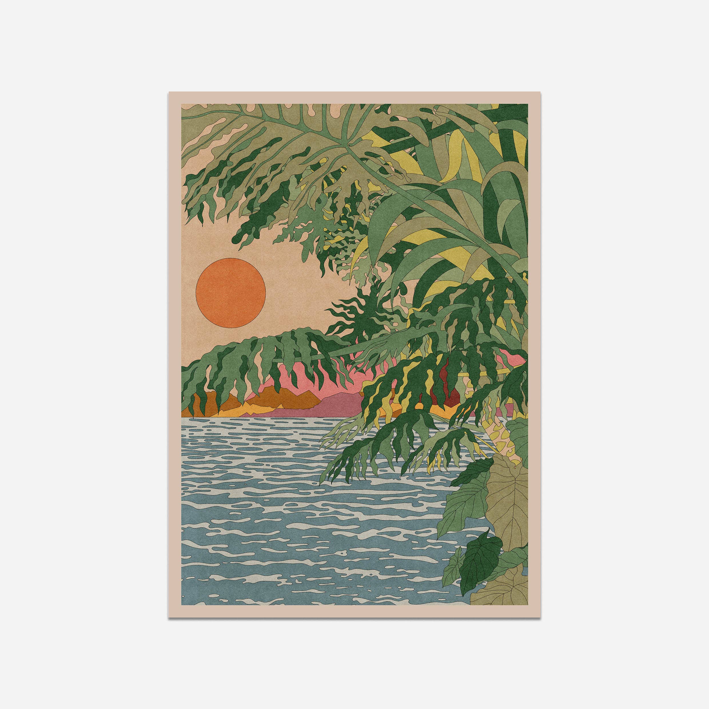 OMG Kitty - Wholesale Art Print - Orange Moon Art Print: Botanical Tropical Wall Art