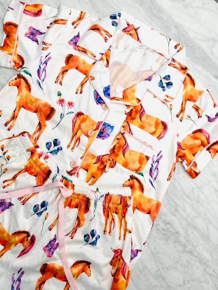 Ippico Equestrian – wholesale Sleepwear set – Kids – IPPICO | CHILDREN'S PONY PRINT PYJAMAS