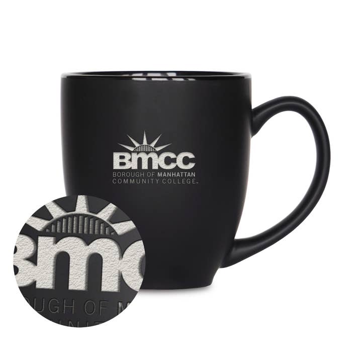 NCAA BMCC Panthers Tasse Bistrot en Céramique Noire Mate de 15 oz pour la vente par Rico Industries