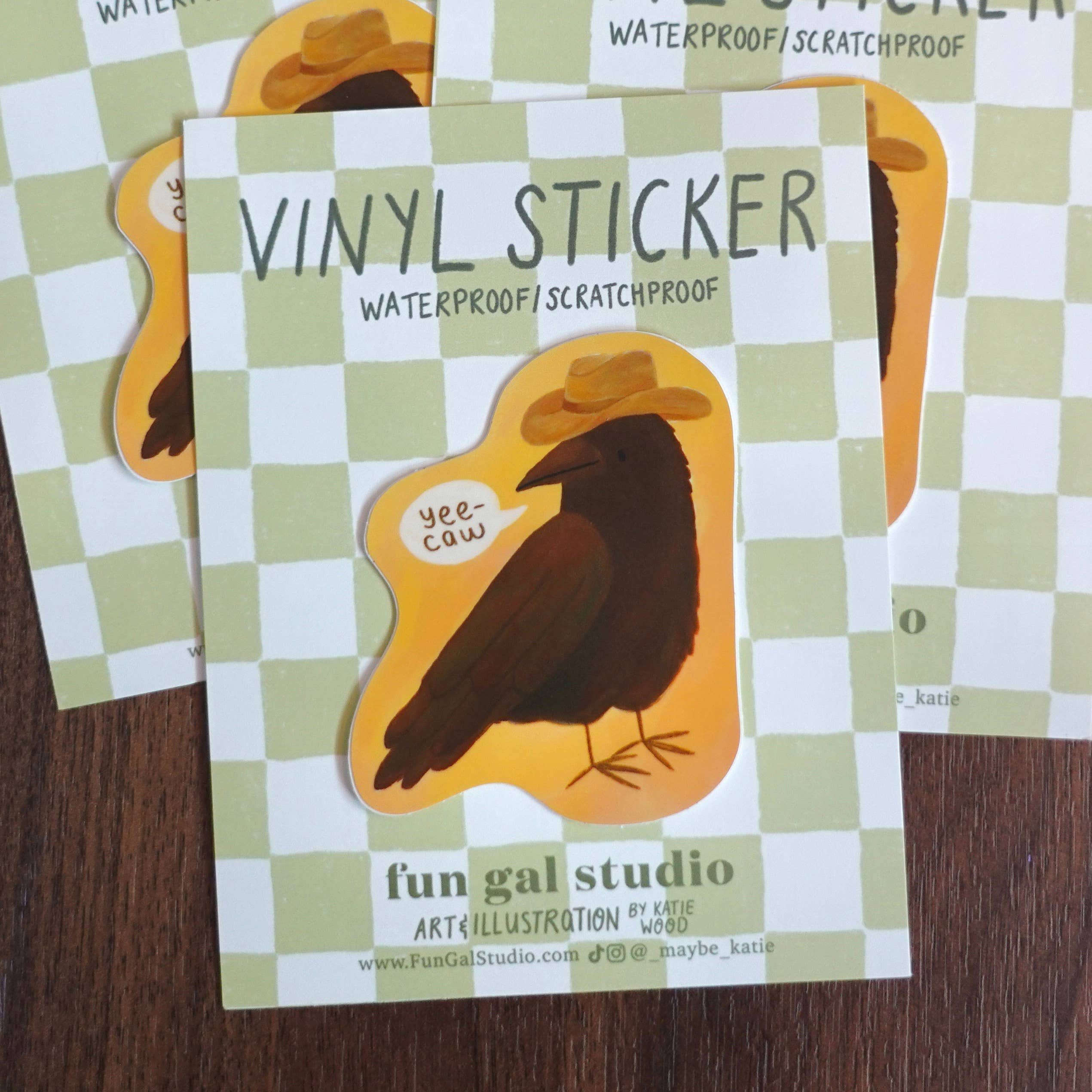 Fun Gal Studio - Wholesale Phone & Laptop Stickers - C(r)owboy - Bird Die Cut Vinyl Sticker1