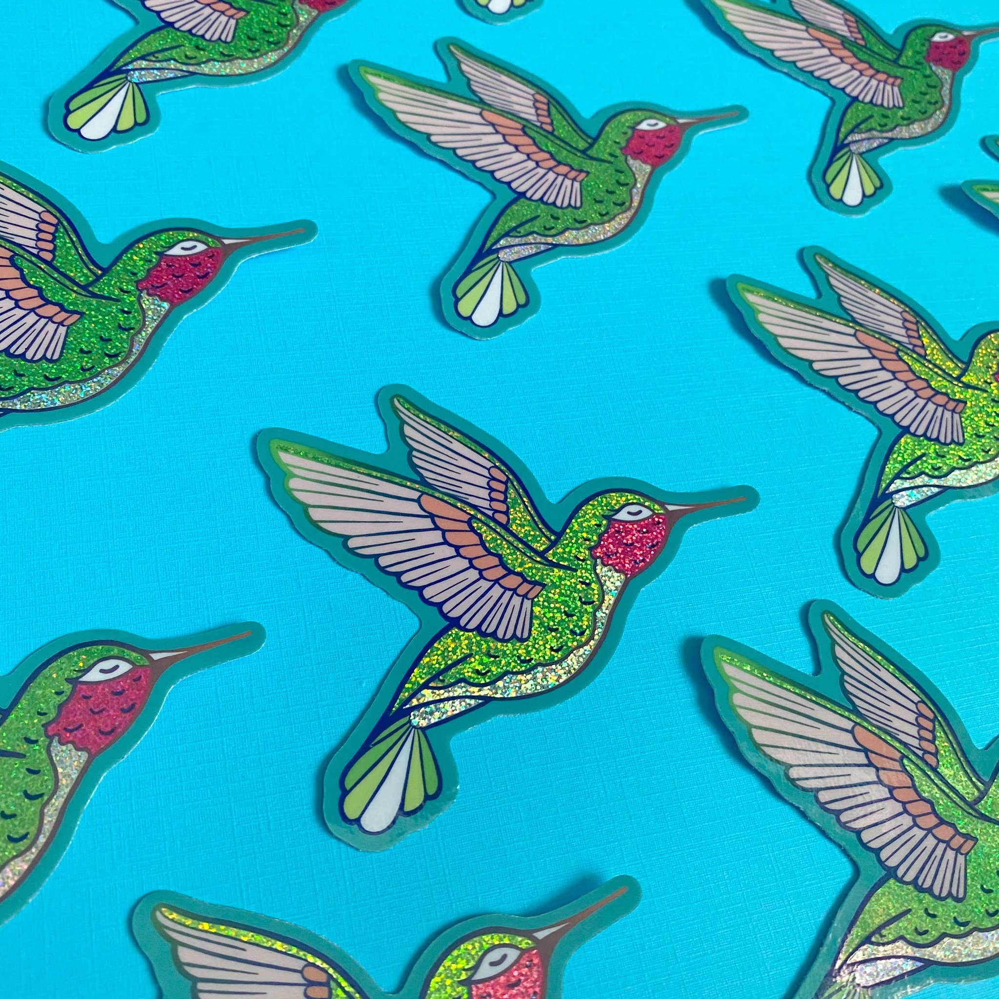 Chelzart - Wholesale Sticker - Hummingbird Sticker Rainbow Glitter | Hummingbird l Decal3