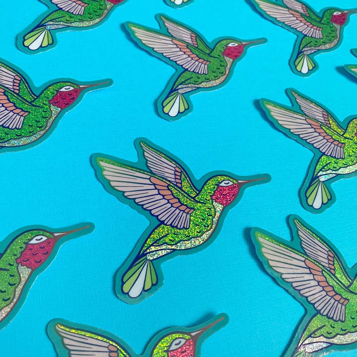 Chelzart - Wholesale Sticker - Hummingbird Sticker Rainbow Glitter | Hummingbird l Decal3