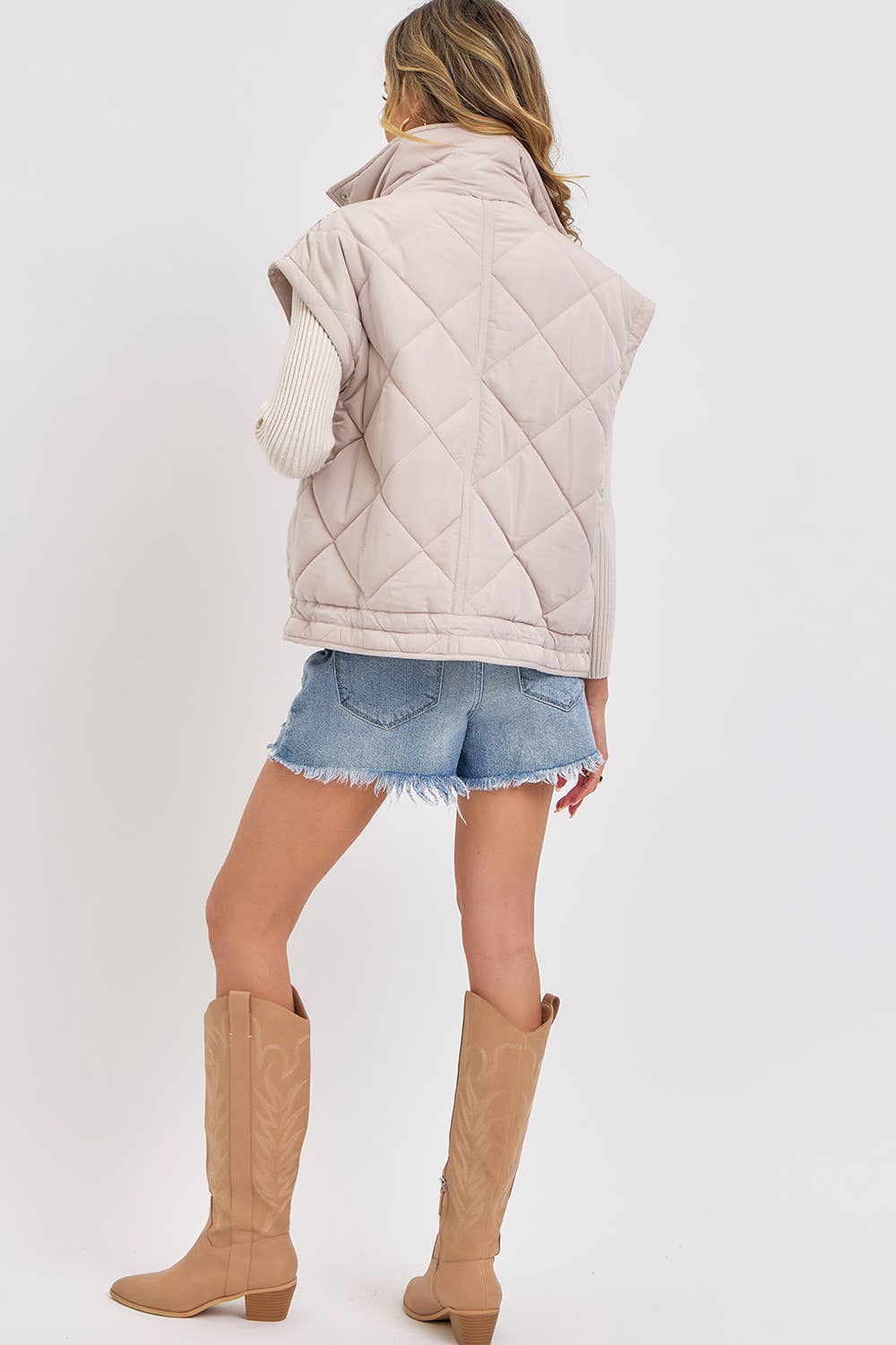 Sweet Lovely by Jen - Vendita all'ingrosso Gilè imbottito - Donna - GILET OVERSIZE IN PIUMINO TRAPUNTATO 20