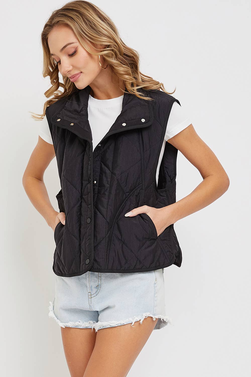 Sweet Lovely by Jen - Wholesale Outerwear Vest - Women's - QUILTED  LIGHTWEIGHT PUFFER VEST7