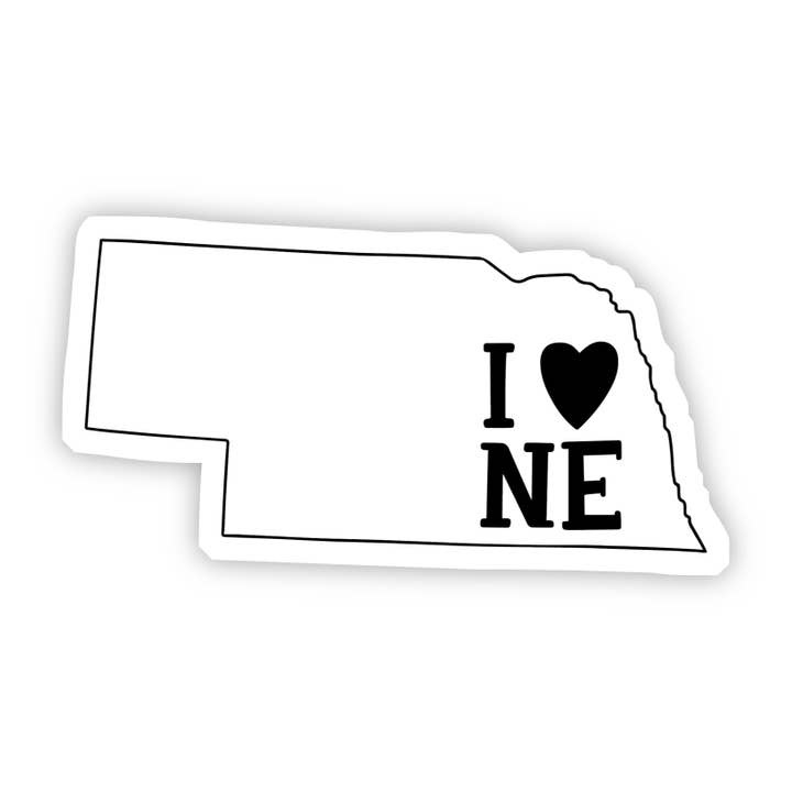 I Love Nebraska Sticker for wholesale by Big Moods