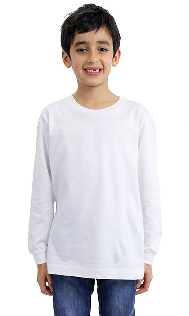 Royal Apparel - Wholesale T-Shirt - Kids - Youth Organic Long Sleeve Crew Tee2