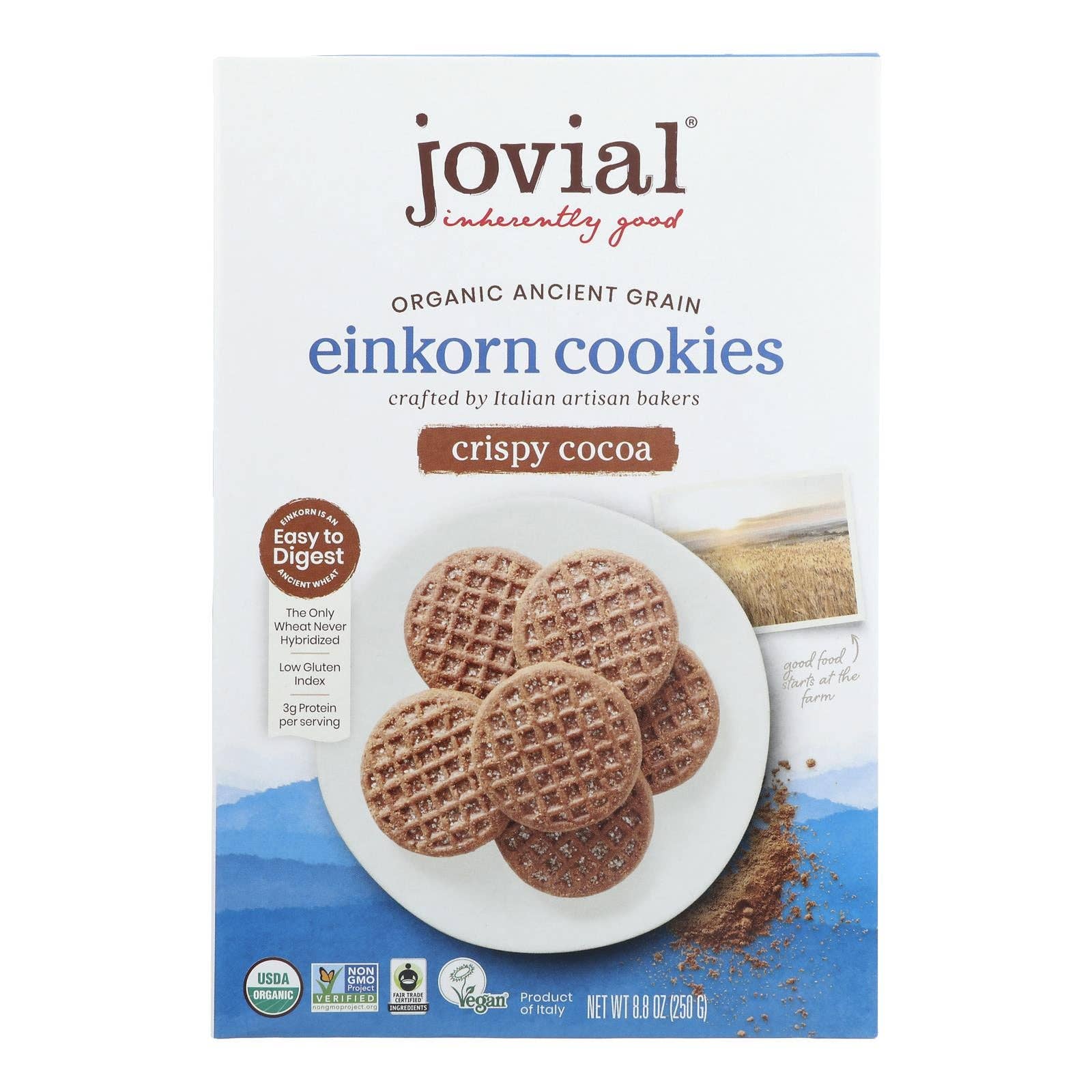Everyday Supply Co - Wholesale Cookie - Jovial Organic Einkorn Crispy Cocoa Cookies, 8.8 oz, 12-Pack0