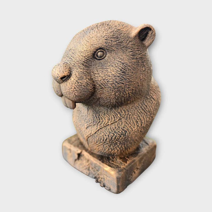 Bust of a beaver statue - home decor animal lover gift him her handpainted ornament voor wholesale door 3DijkstraFinds