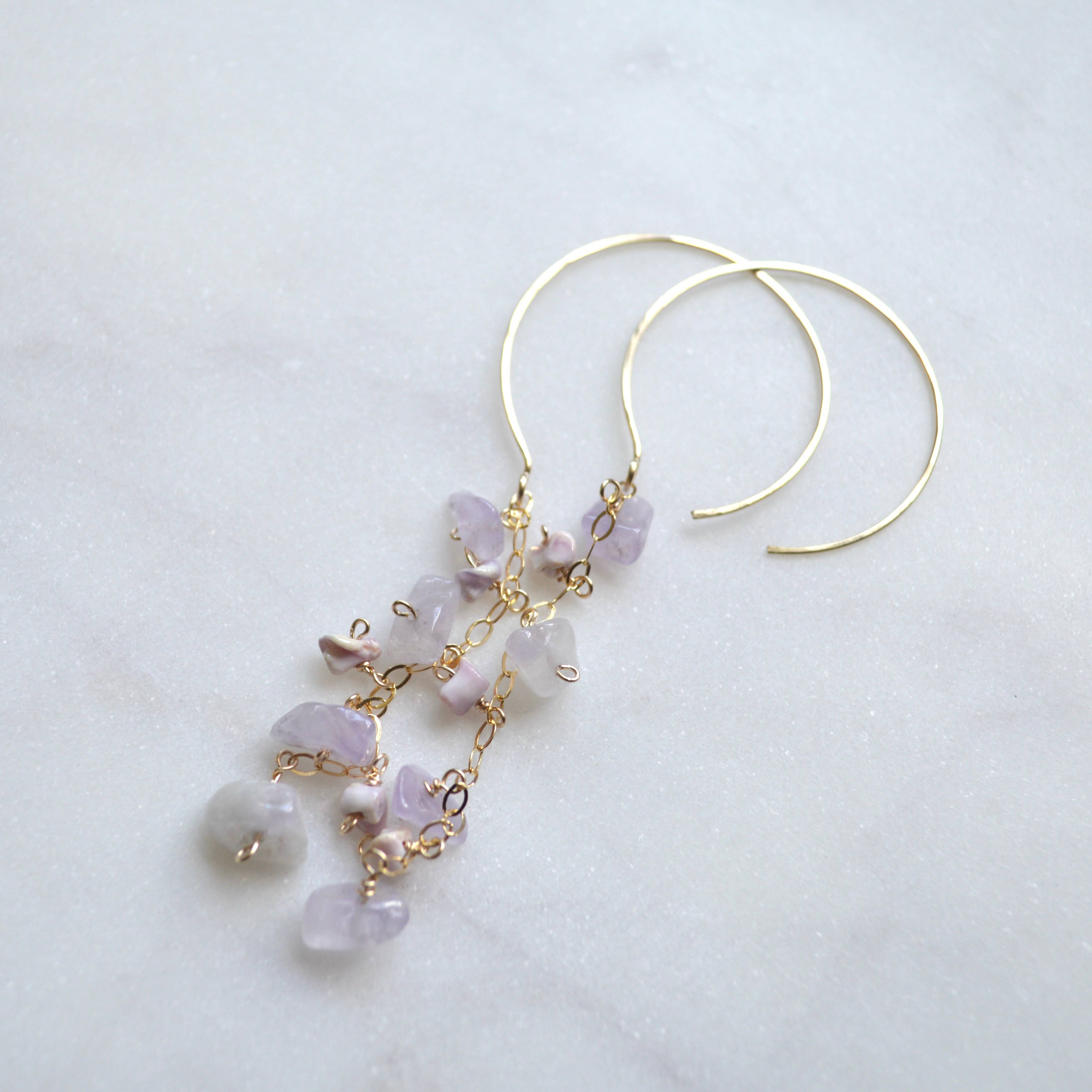 Salty But Sweet - Wholesale Dangle Earrings - Dangling Amethyst Earrings6