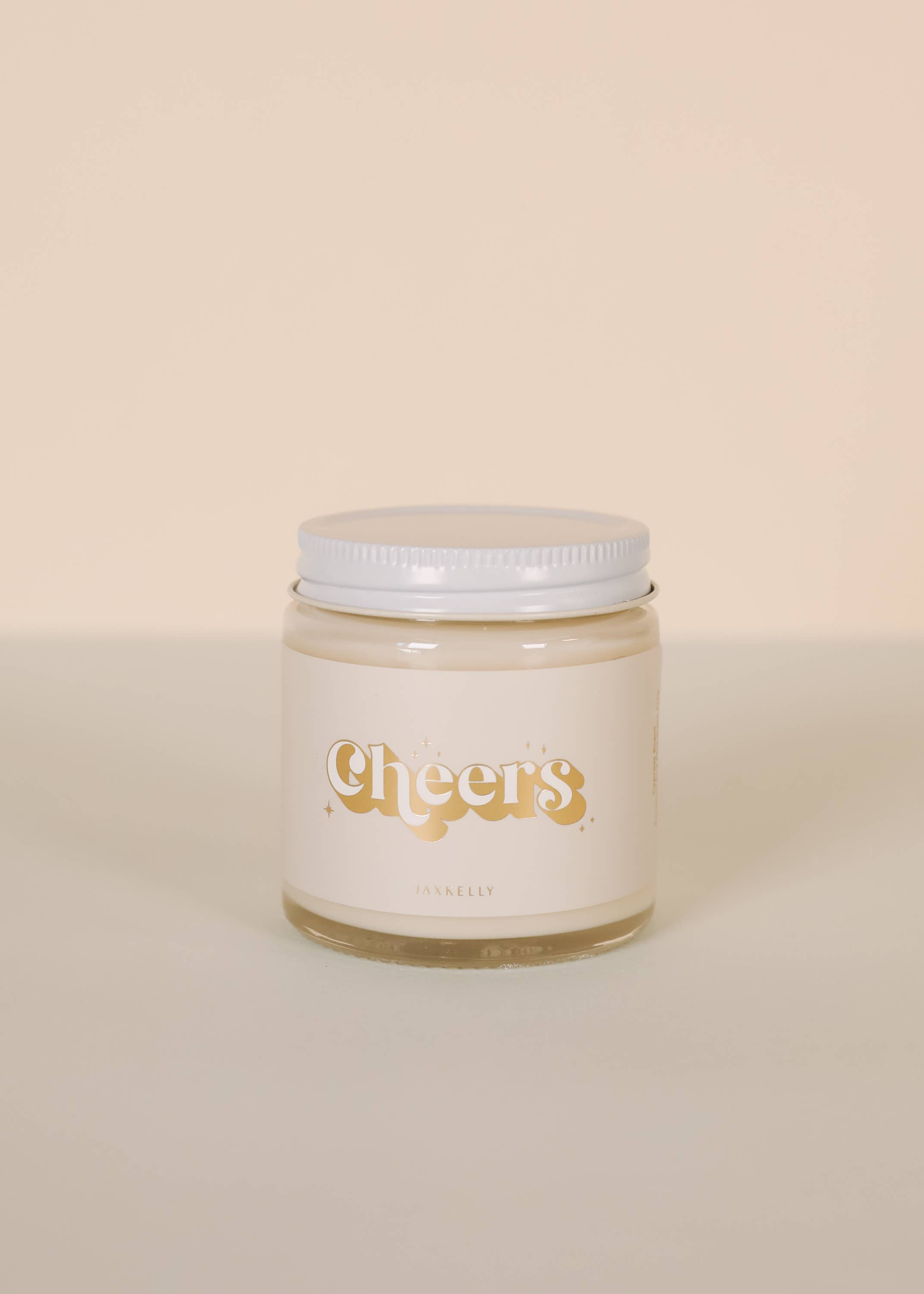 JaxKelly Candles - Wholesale Jar/Filled Candle - 4oz - Cheers Celebration Candles - Clear1
