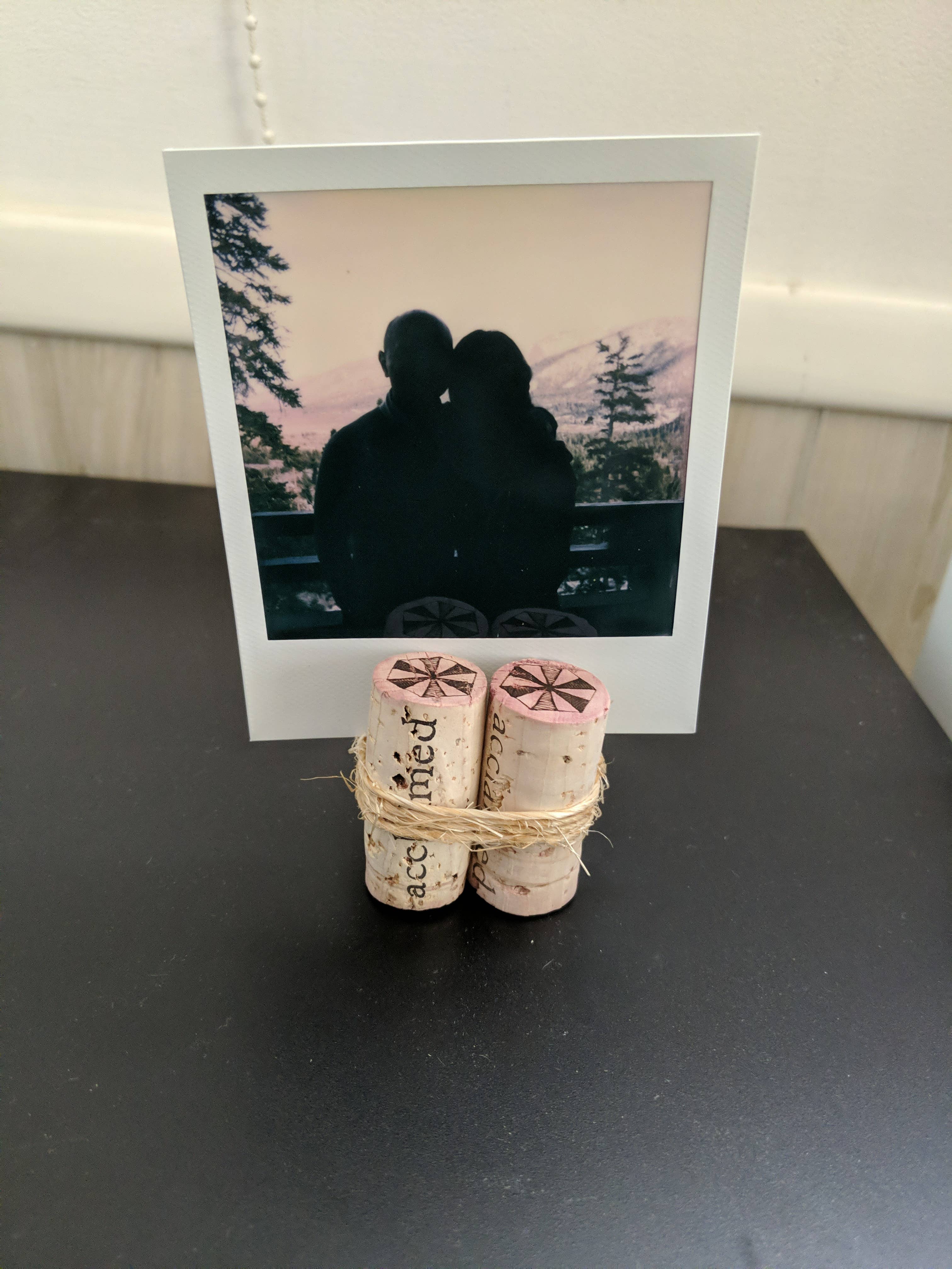 A Tangible Thought - Wholesale Place Card / Place Holder - Wine Cork Photo / Place Card Holder1