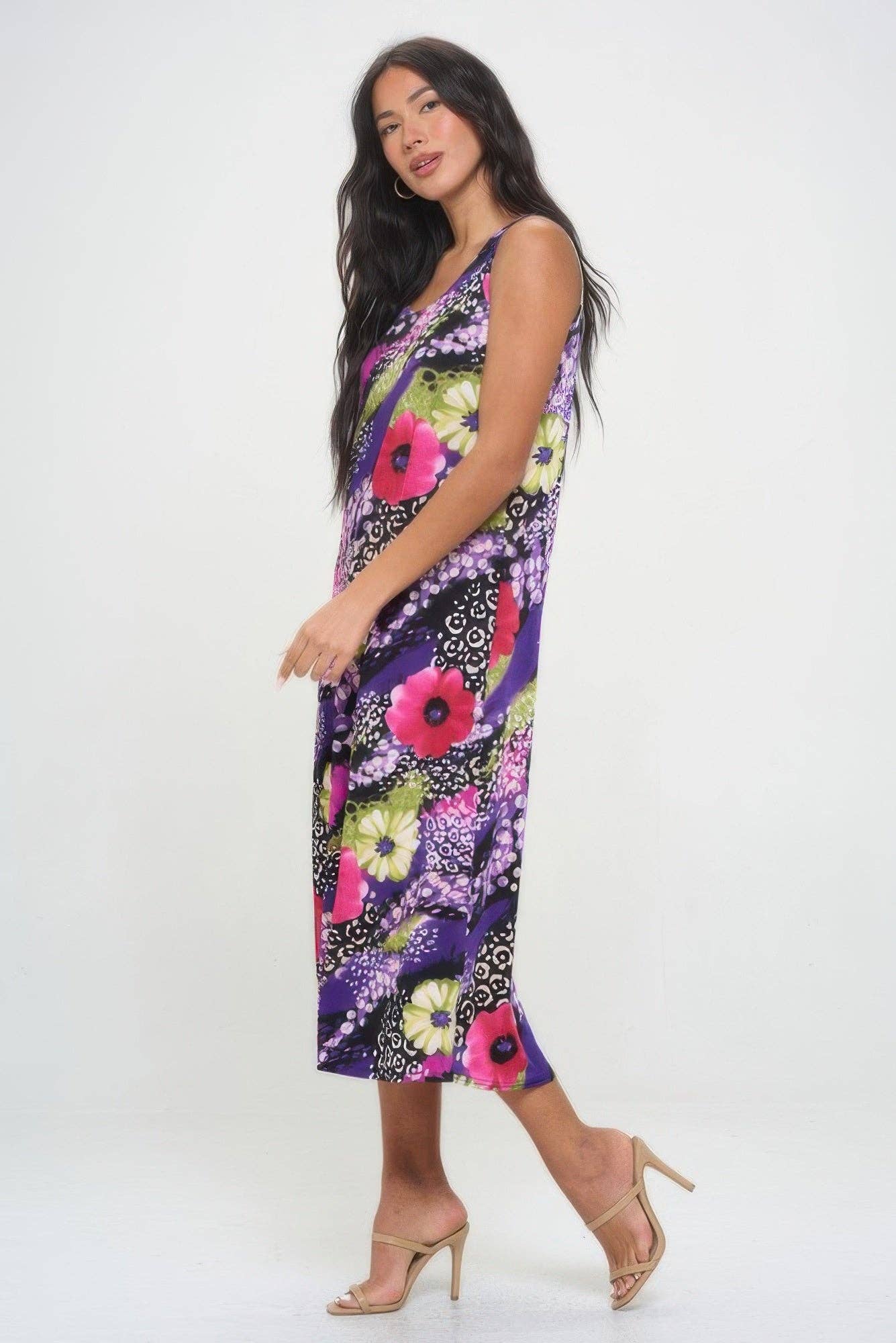 CC Wholesale Clothing - Wholesale Dress - Women's - Bns Print Long Tank Dress2